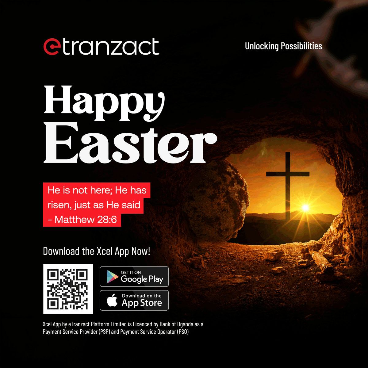 EtranzactL's tweet photo. Happy Easter from all of us at eTranzact Platform Limited https://t.co/P6DIHDXr9p