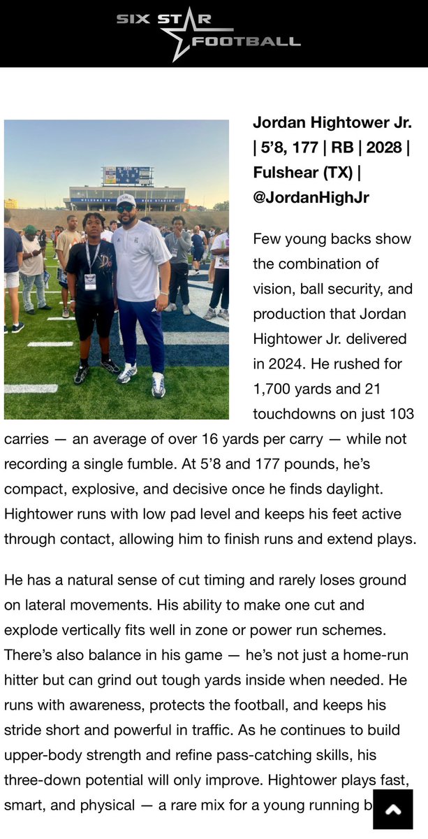 Jordan Hightower Jr (@jordanhighjr) on Twitter photo Thank you for the article I truly appreciate the recognition. This is just the beginning.
<a href="/Coach_DJones/">Coach DJ™</a> <a href="/CoachKGranger/">Kalieb Granger</a> <a href="/jomaul66/">Jomaul Mason M.Ed</a> <a href="/CoachHill_7/">stephen.hill</a> <a href="/coachtheronaych/">Theron Aych</a> Thank you for the article I truly appreciate the recognition. This is just the beginning.
<a href="/Coach_DJones/">Coach DJ™</a> <a href="/CoachKGranger/">Kalieb Granger</a> <a href="/jomaul66/">Jomaul Mason M.Ed</a> <a href="/CoachHill_7/">stephen.hill</a> <a href="/coachtheronaych/">Theron Aych</a>