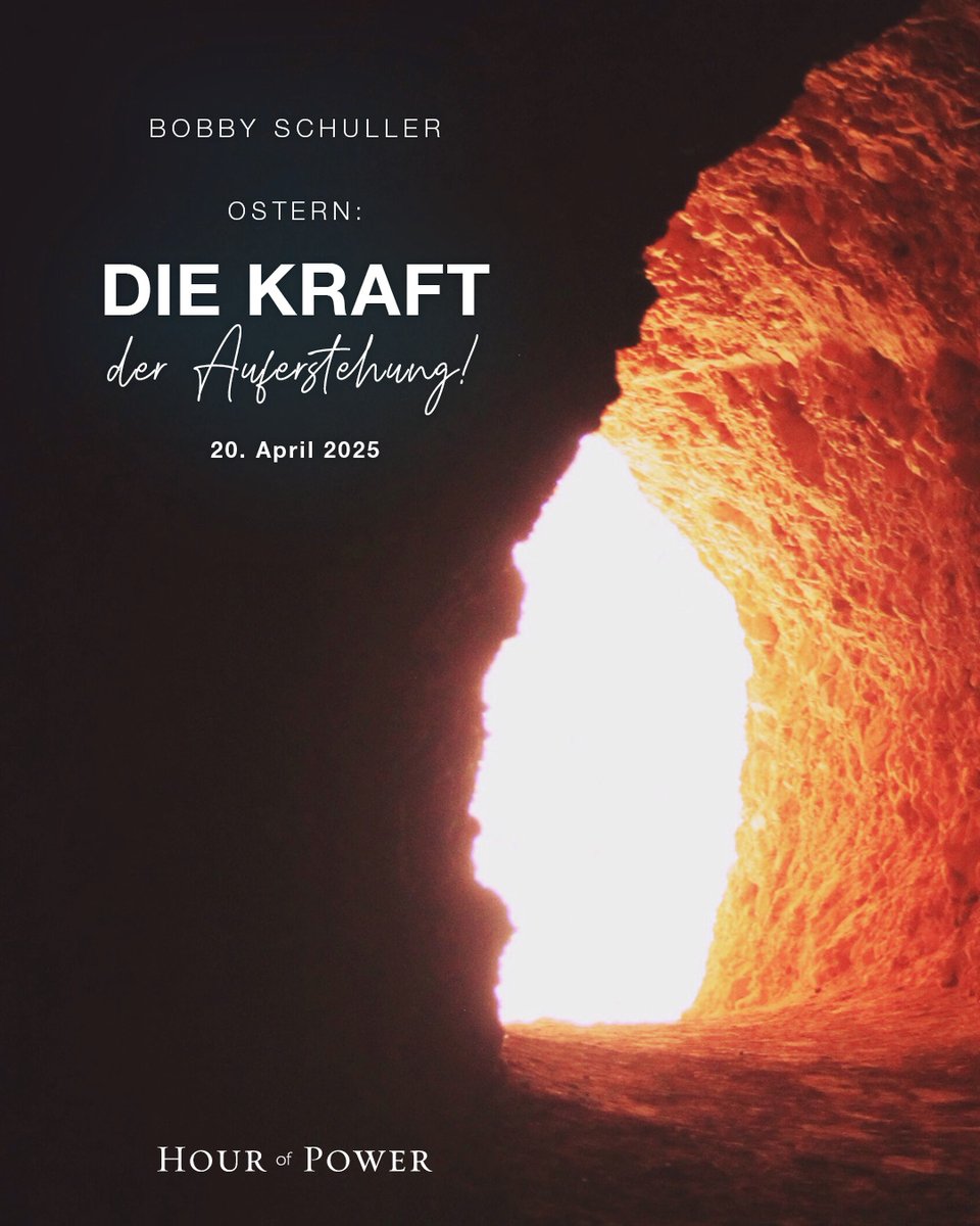 hourofpowerDACH's tweet photo. Erleben Sie unseren festlichen Ostergottesdienst mit Musik & der Predigt von Bobby Schuller:
„Ostern – Die Kraft der Auferstehung“ 📺 Jetzt auf YouTube!
https://t.co/Os3nkBVdNg
#Ostern2025 #HourOfPower #JesusLebt #Auferstehung #FroheOstern https://t.co/kto2qUC41r
