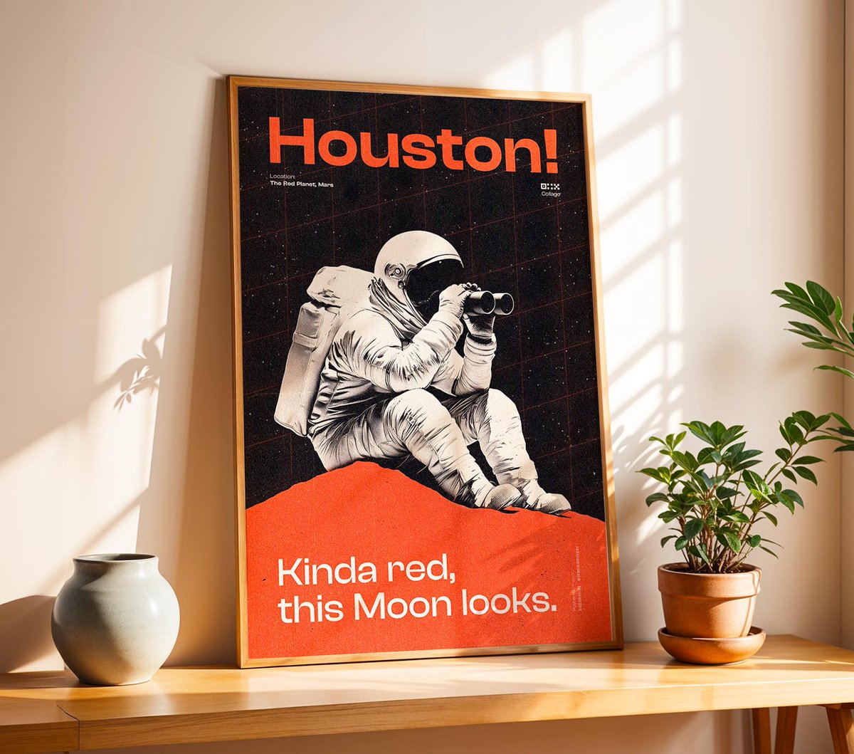 postereoo's tweet photo. 🚀 Ready for a cosmic adventure? Check out our hilarious space poster featuring an astronaut on Mars! 🌌

https://t.co/7yAj1CIHzx

#houston #mars #poster #astronaut #wall #art #sci #fi #digital #print #funny #space #red planet #lover #gift #artwork #collage #bold #galaxy #moon https://t.co/DkQOyr3JGm