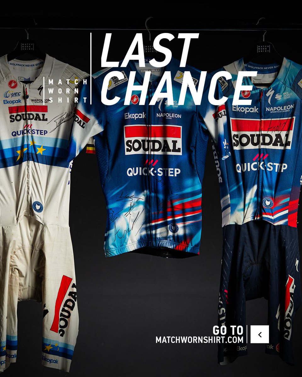 Soudal Quick-Step Pro Cycling Team (@soudalquickstep) on Twitter photo Bid now for the jerseys and race suits worn (and signed) by our riders in Paris-Roubaix: l.matchwornshirt.com/soudal-quick-sโฆ Bid now for the jerseys and race suits worn (and signed) by our riders in Paris-Roubaix: l.matchwornshirt.com/soudal-quick-sโฆ