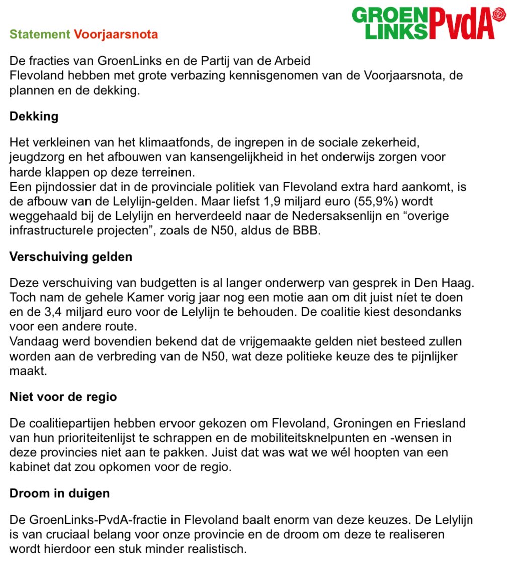 Onze reactie over de #voorjaarsnota en de bezuinigingen en verschuivingen van de gelden (2)