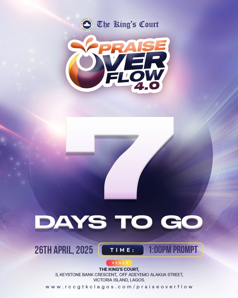 Praise_Overflow's tweet image. ⏳Just ONE WEEK TO GO! It’s almost time to gather, lift our hands, and praise loud.
#praiseoverflow4 #WorshipExperience