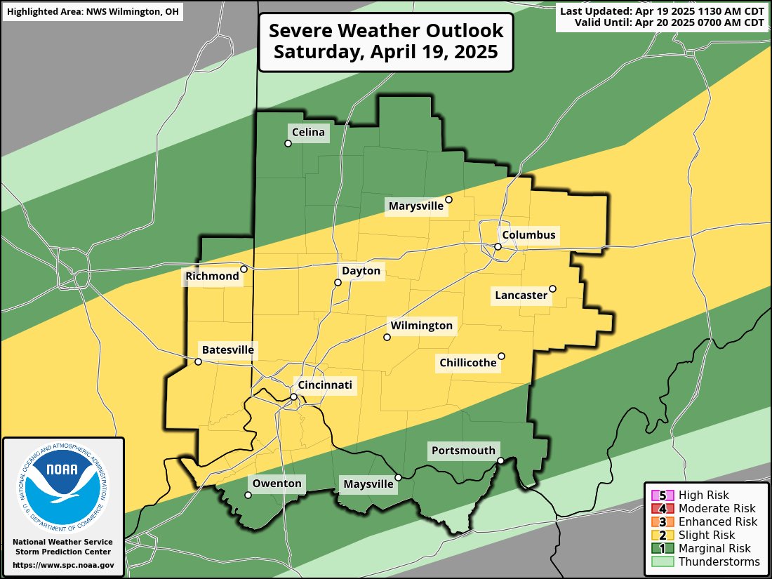 [1:54 PM] The first round has weakened, but we expect more storms to move across the area later this afternoon and into the evening hours. Main threats remain damaging winds and large hail.