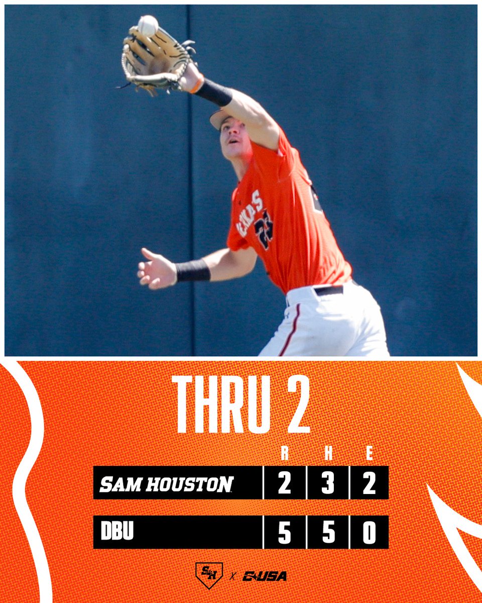 DBU responds with a 5-spot in the bottom of the second to take the lead. 

Brown, Autrey and Martinez due up in the Kat half of the third. #EatEmUpKats
