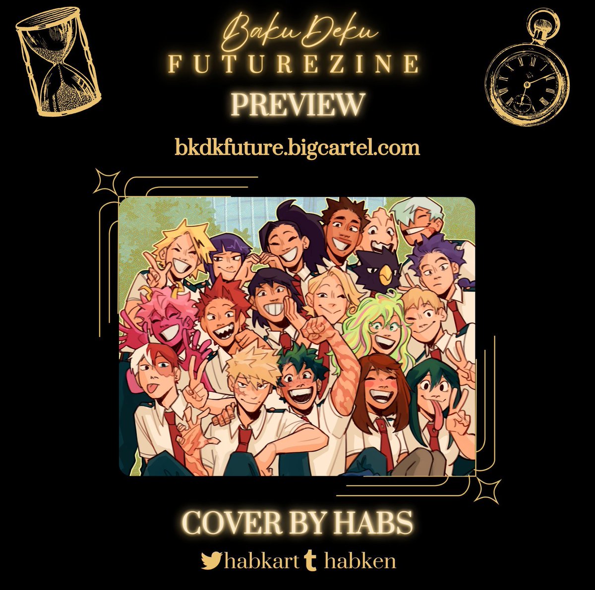 bkdkfuture's tweet photo. ✨Future: Artist Preview✨

The final school bell rings, marking the final day for our class of hero's! What a way to remember them then this cover by @habkart!

Shop our store:https://t.co/fXfeLXkvSG https://t.co/OyJ1BHbilW