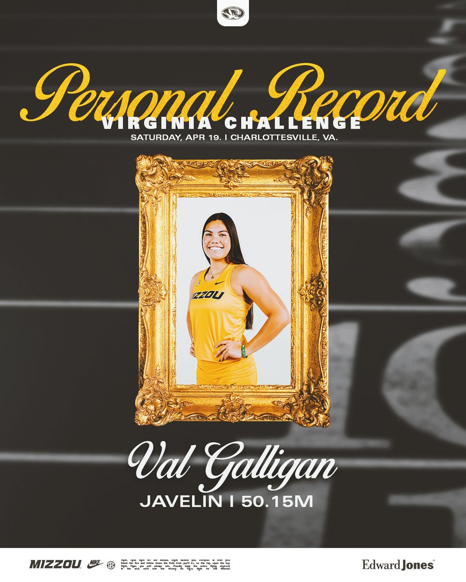 Starting Day 2 off 🔥🔥

Freshman Val Galligan sets a new personal record in javelin, distancing 50.15m!