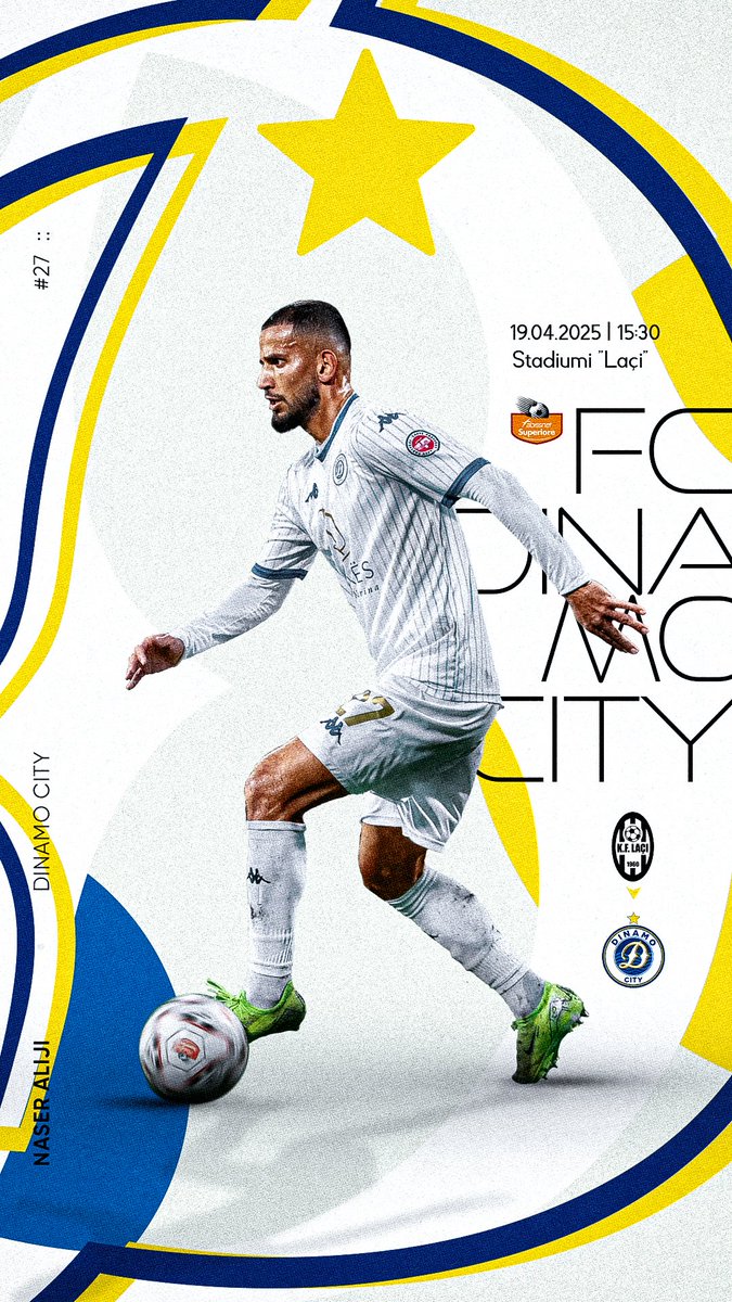 Match Day Design for Naser Aliji, who plays in the Albanian National Team and the Albanian club Dinamo City

#matchday #smsports #albania #dinamoCity #football