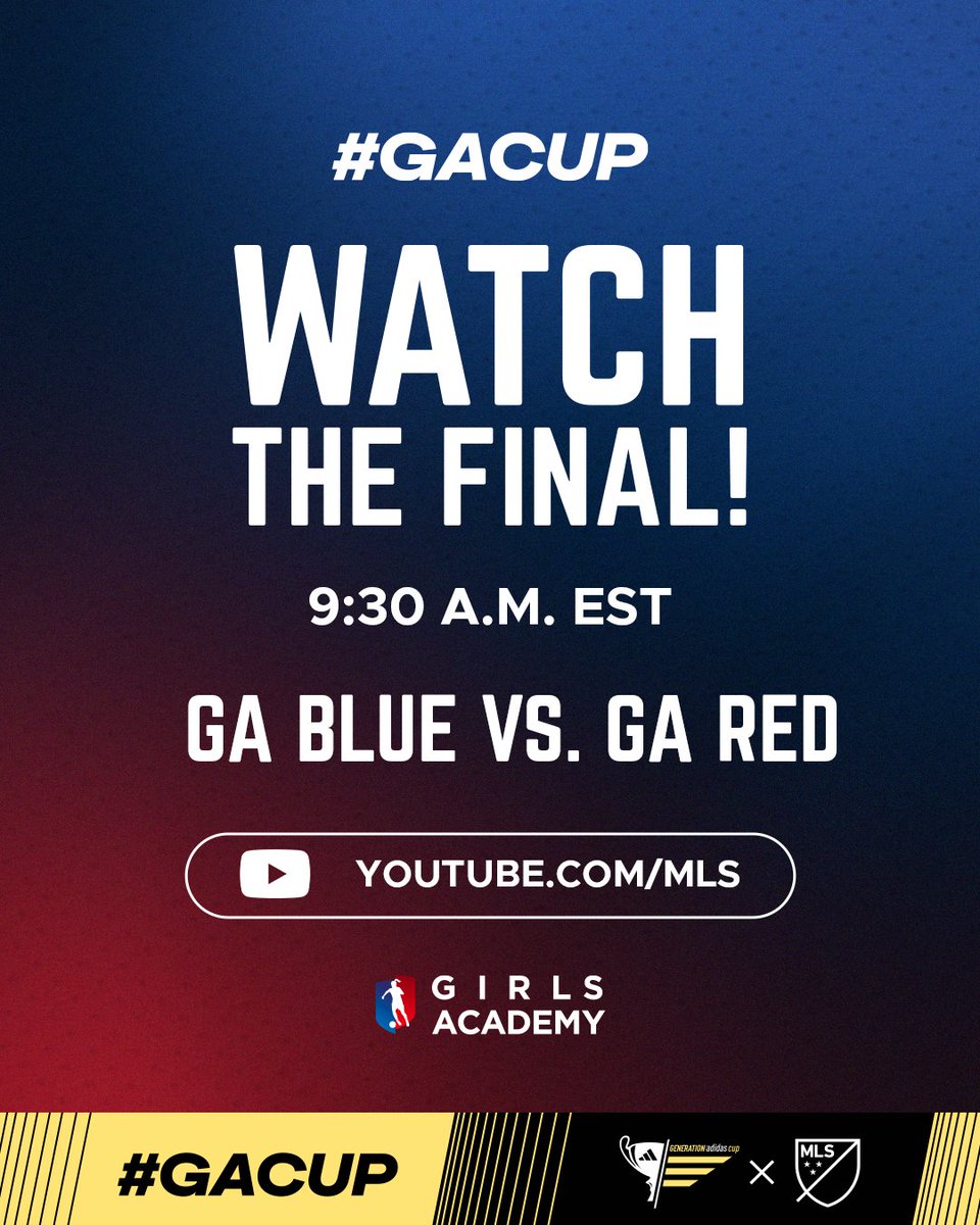 Mark your calendars! 🗓️ Tomorrow, catch all the action of the #GACup final LIVE on the MLS YouTube channel!