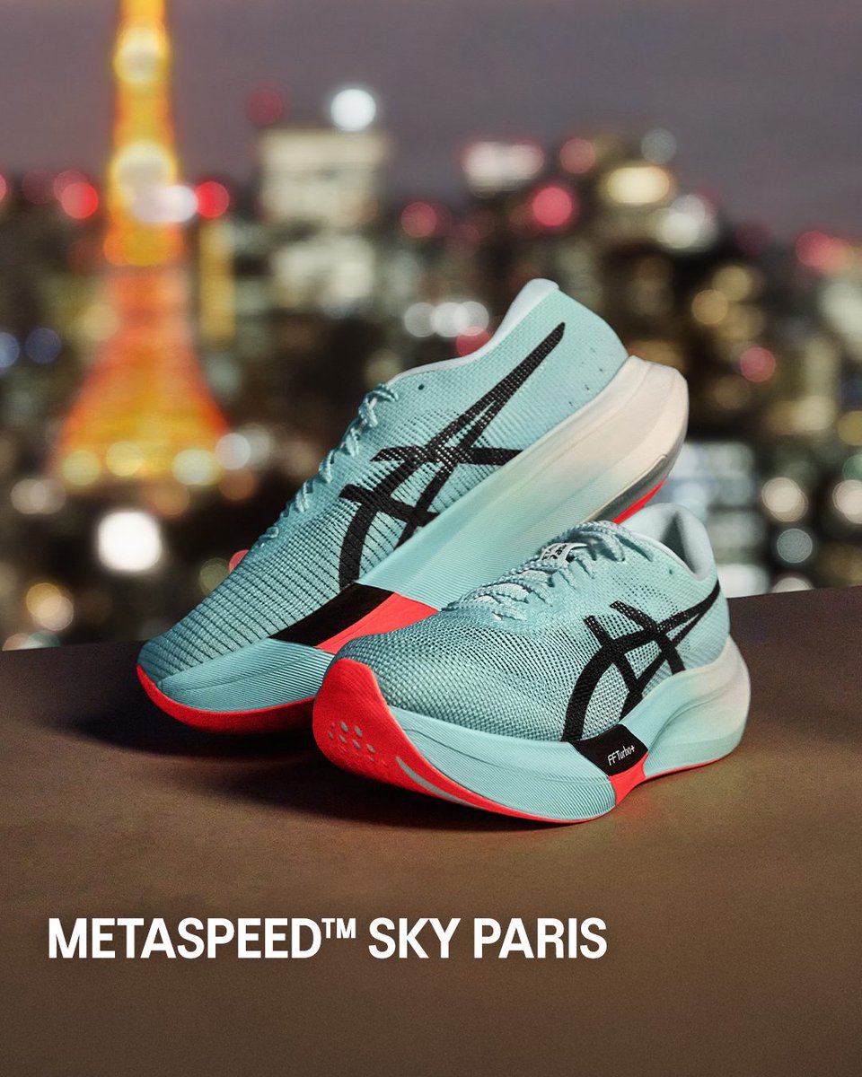 ASICSmexico's tweet photo. ¿Estás preparado para tu próxima carrera? 
La placa de carbono de la serie  METASPEED™ PARIS le da mayor velocidad a tus pasos. 🏃 
Adquiérelos en tiendas ASICS o en https://t.co/I8pFVlv8Ib

#ASICS #MYBMYM #METASPEEDSKYPARIS https://t.co/WdSh1Vspgm