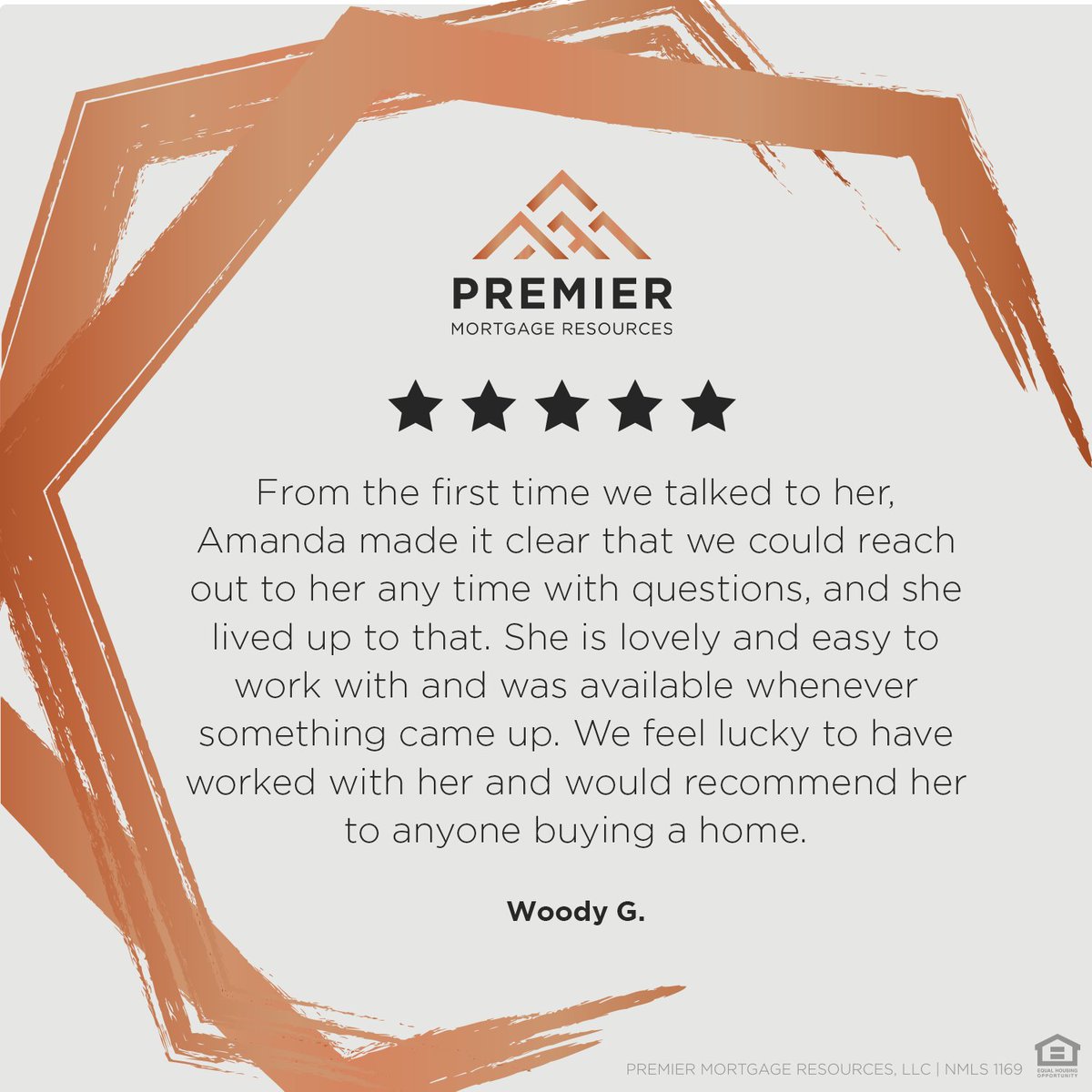 PMRLoans's tweet photo. "From the first time we talked to her, Amanda made it clear that we could reach out to her any time with questions, and she lived up to that." https://t.co/2yb7XFxriY