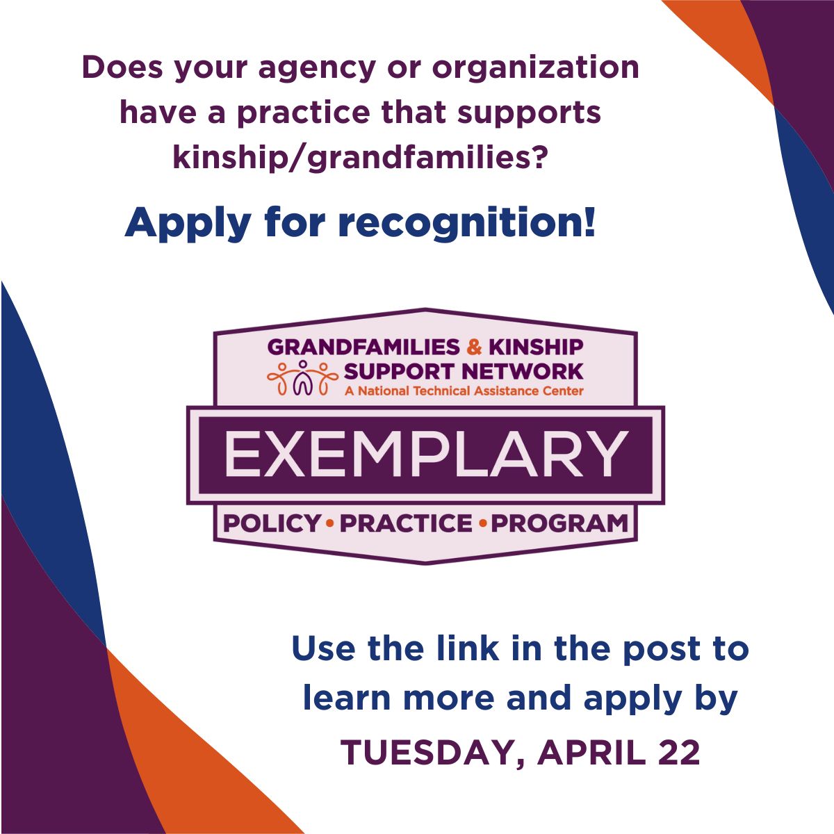 NICWA and Grandfamilies &amp; Kinship Support Network are recognizing exemplary kinship programs, policies, and practices that integrate culture into service delivery for Native relative caregivers. 

📅Apply by April 22
➡️gksnetwork.org/events/call-fo…