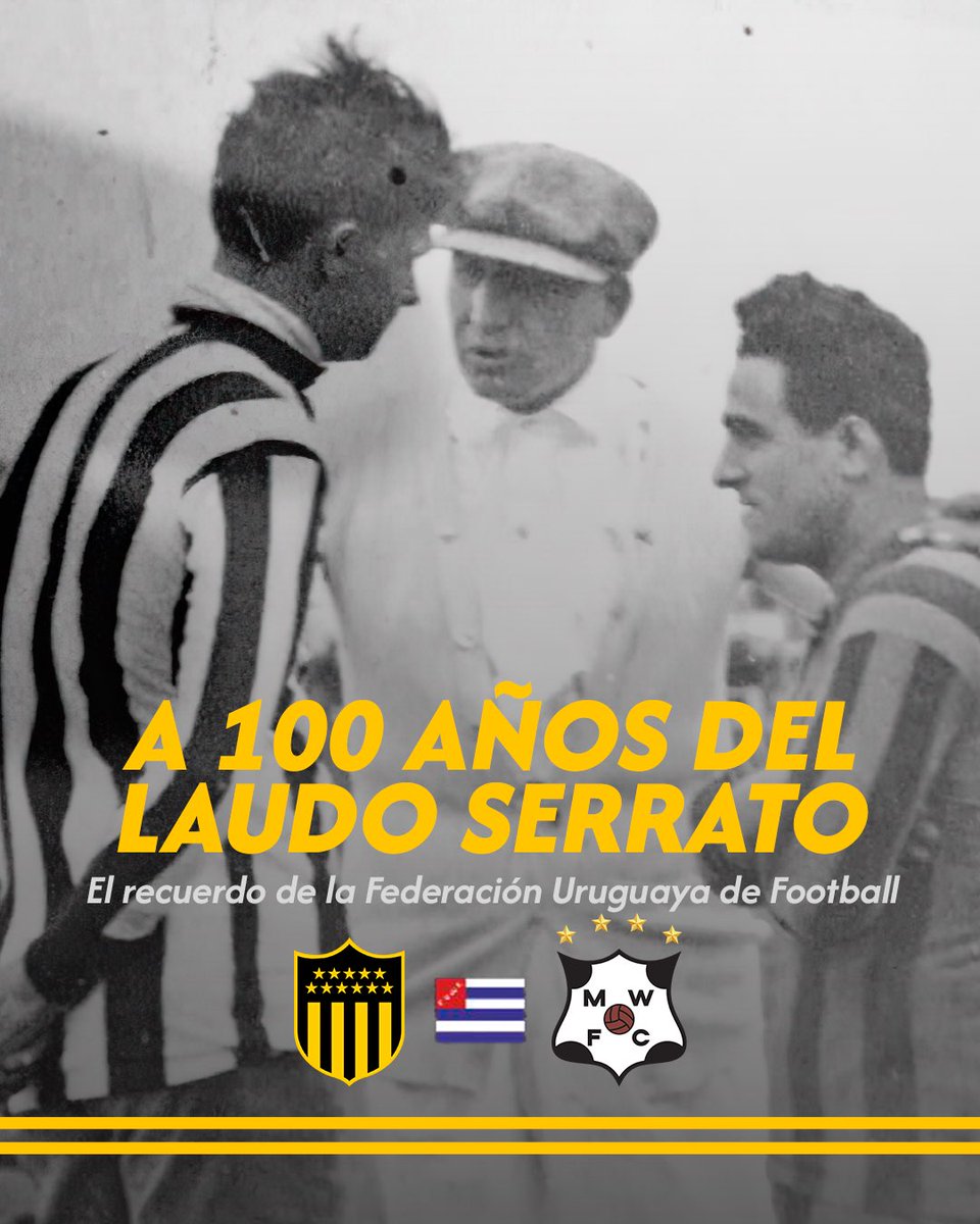 En conmemoración a los 1️⃣0️⃣0️⃣ años del 𝗟𝗮𝘂𝗱𝗼 𝗦𝗲𝗿𝗿𝗮𝘁𝗼, Peñarol y <a href="/mwfc_oficial/">Montevideo Wanderers</a> pondrán en juego esta tarde la 𝗖𝗼𝗽𝗮 𝗙𝗲𝗱𝗲𝗿𝗮𝗰𝗶𝗼́𝗻 🏆.