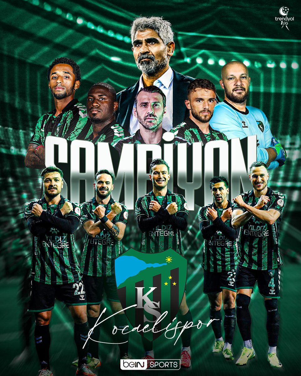 beINSPORTS_TR's tweet photo. 🟢⚫ Kocaelispor, Trendyol Süper Lig’de!

🌊 Körfez ekibi, 16 yıllık aranın ardından Süper Lig’e döndü…

#beINSPORTS https://t.co/kUACHnN8Vk