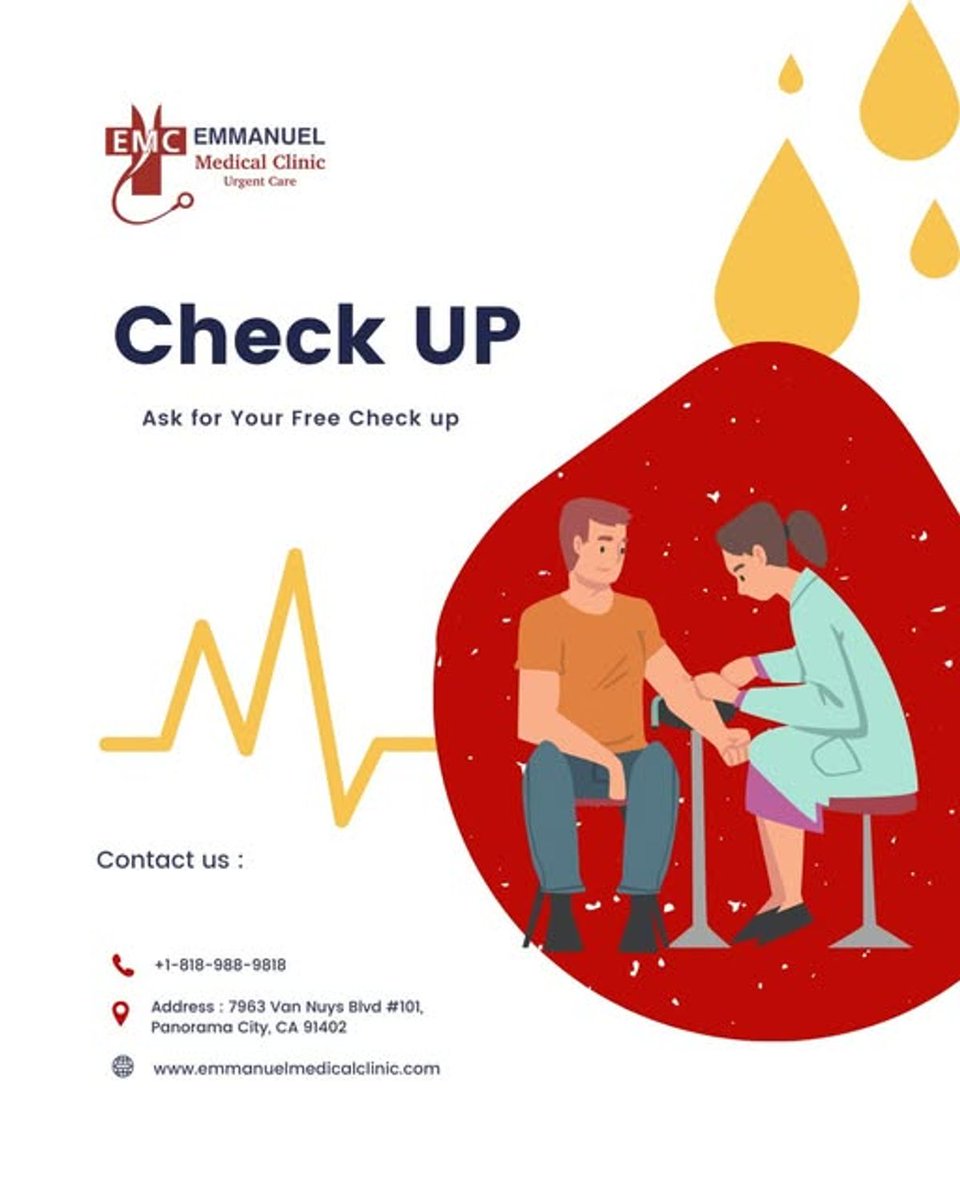 EmmanuelClinic's tweet photo. #EmmanuelMedicalClinic #HealthCheck #PreventiveCare #StayHealthy #medicalcheckup #familydoctor #DrSamehShenouda #panoramacity #california #medicalclinic #emmanuelmedicalclinic #EMC https://t.co/Ut0z4AogSy