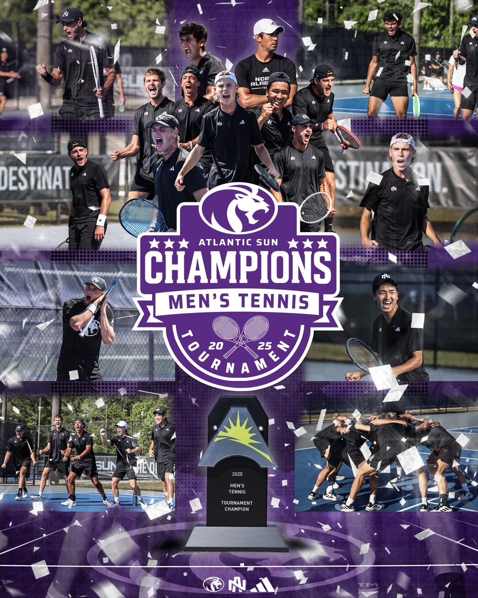 North Alabama Tennis (@unatennis) on Twitter photo The UNDEFEATED AND UNDISPUTED <a href="/ASUNSports/">Atlantic Sun Conference</a> Men’s Tennis Champions: The North Alabama Lions 🏆
#RoarLions🦁 The UNDEFEATED AND UNDISPUTED <a href="/ASUNSports/">Atlantic Sun Conference</a> Men’s Tennis Champions: The North Alabama Lions 🏆
#RoarLions🦁