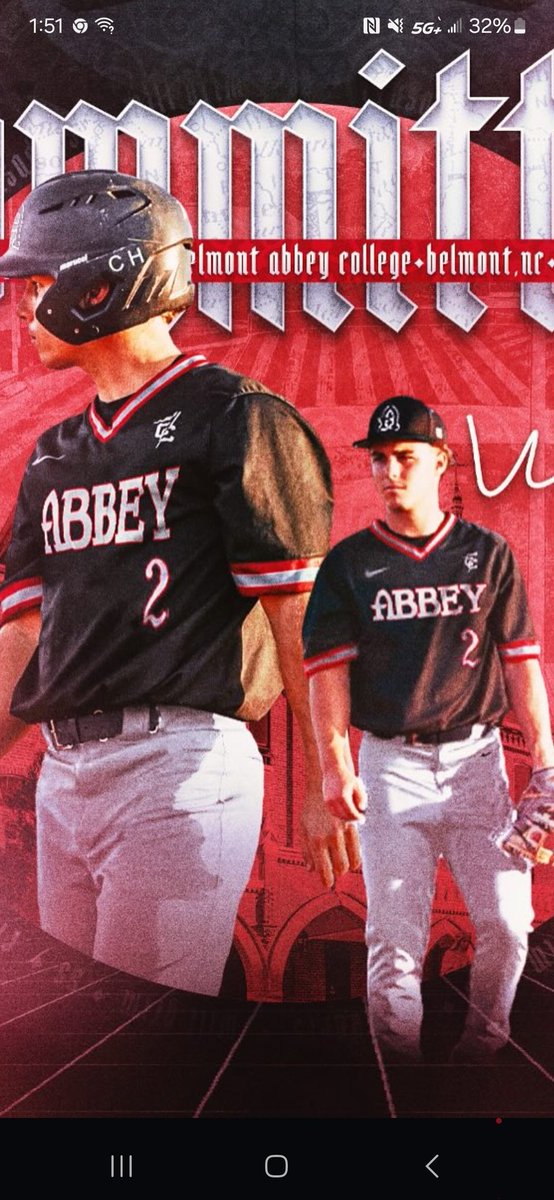 MGrim2025's tweet photo. Congrats to my Cousin Will Grim.  He committed to Belmont Abby.  Bro, We'll deserved...Much Love.
@AbbeyBaseball @LOPEZBaseball1 https://t.co/OsOqXrNuXj