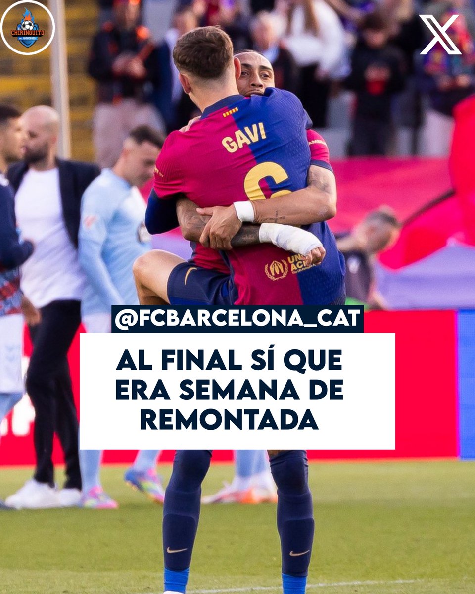 elchiringuitotv's tweet photo. 👀 OJO al 'PALO' del BARÇA al MADRID tras la remontada ante el Celta...

💣 "Al final sí que era semana de remontada". https://t.co/59KnxJr2Bt