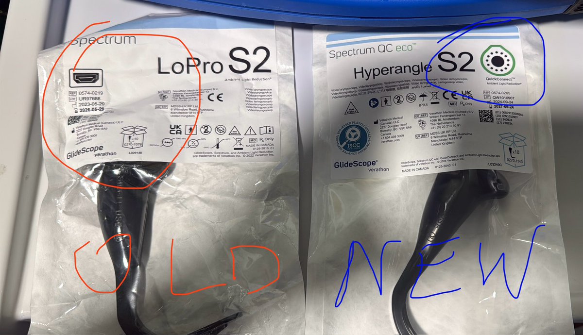 Anaesthetists….do you use the Glidescope?
They are changing the connectors on the cables.  
We erroneously got new stock that didn’t connect to our screen and only found out during an unanticipated difficult intubation.

Beware!! 🚨🚨🚨🚨

<a href="/RCoANews/">Royal College of Anaesthetists</a> <a href="/AAGBI/">AoA</a> #patientsafety