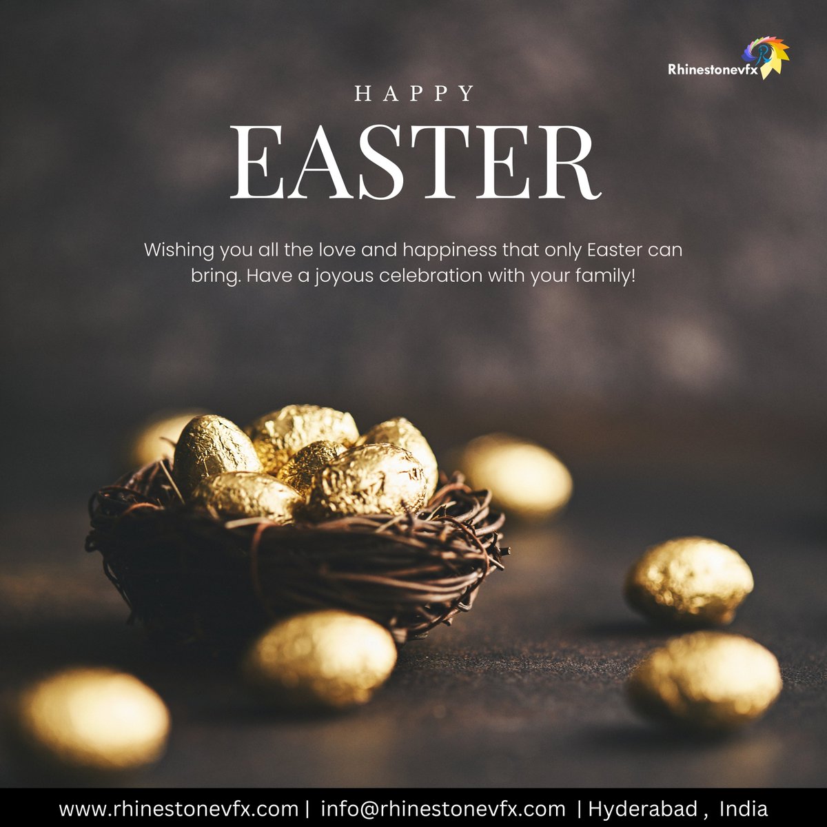 rhinestone_vfx's tweet photo. Wishing you all the love and happiness that only easter can bring. Have a joyous celebration with your family. Happy Easter

#easter #easter2025 #RhinestoneVFX #vfx #vfxcompany #vfxcompanyhyderabad #vfxcompanyindia #offshorevfxcompany #bestvfxcompanies #topvfxcompanies https://t.co/Vx0m8bEW71