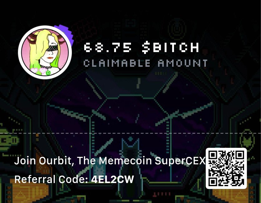 Sheee sheee sheesh

I just claimed 68.75 $BITCH tokens via the <a href="/ourbit/"></a> memecoin airdrop!

Get in: ourbit.com/activity/airdr…

SuperCEX provides. Slayyy, $BITCH.

#Ourbit
 $BITCH, <a href="/ourbit/"></a>, memecoin, and airdrop.