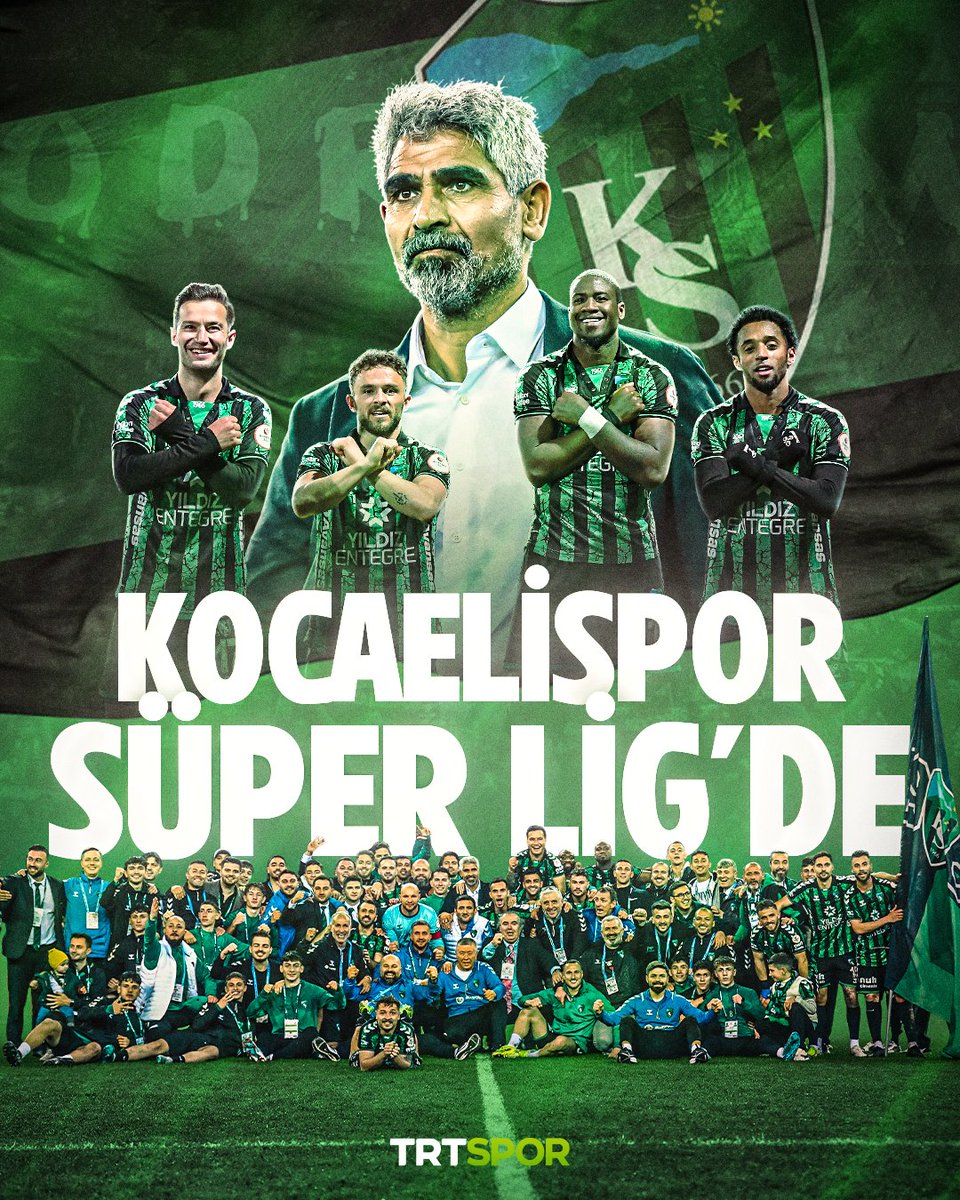 Armanla, şanlı tarihinle, efsane mücadelenle, büyük taraftarınla hak ettiğin yerdesin #Kocaelispor Süper Ligde
