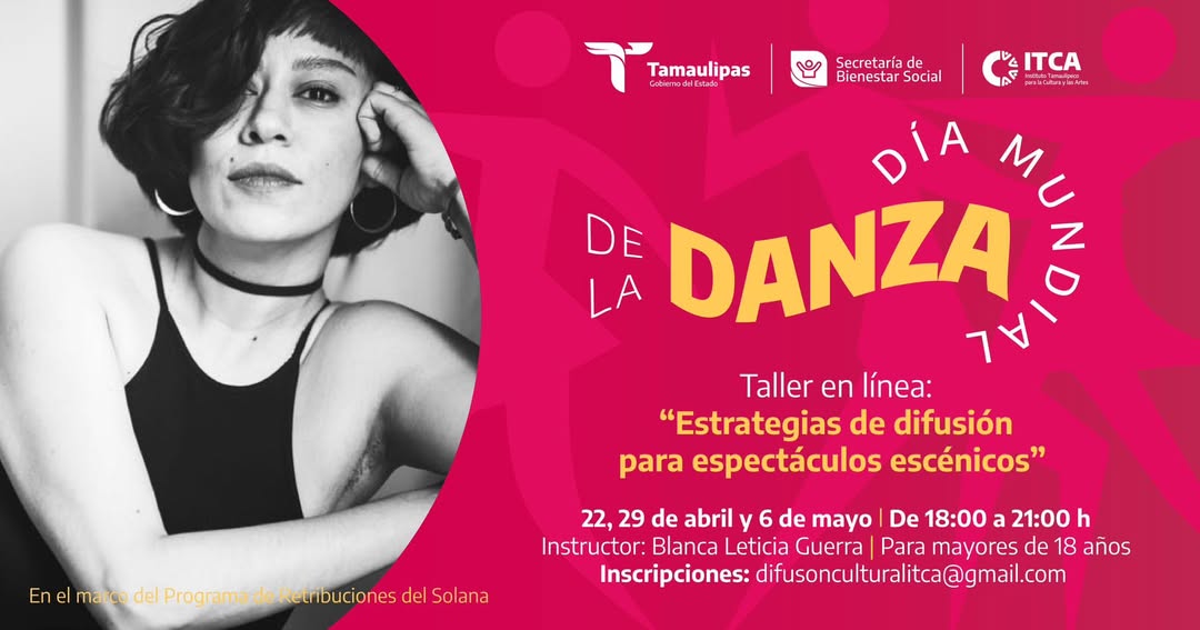 ¿Tienes un espectáculo y no sabes cómo darlo a conocer? Blanca Leticia Guerra imparte el taller en línea en el que aprenderás estrategias clave para difundir tu trabajo escénico 
¡Conéctate desde casa!
Inscripcion e informes: difusionculturalitca@gmail.com 
👤 Para mayores de 18