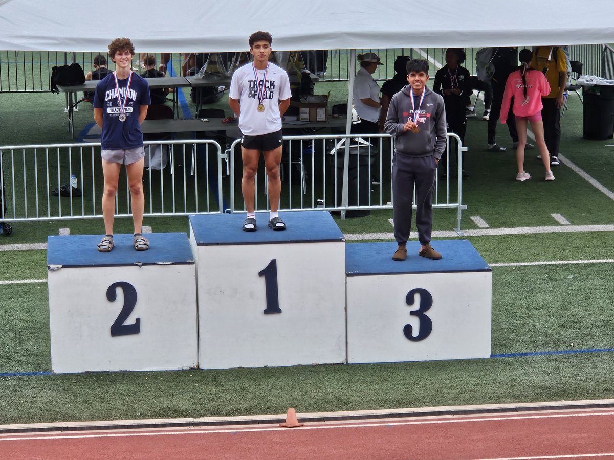 Uil Regional Champion in the 1600m Adrianno Gonzalez!! New school record!! Austin bound!