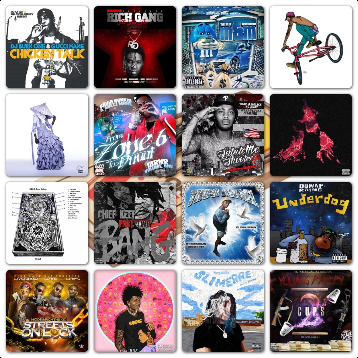OceanGngOrDrown's tweet photo. my top 16 trap albums lmk https://t.co/duJGWhBsoE