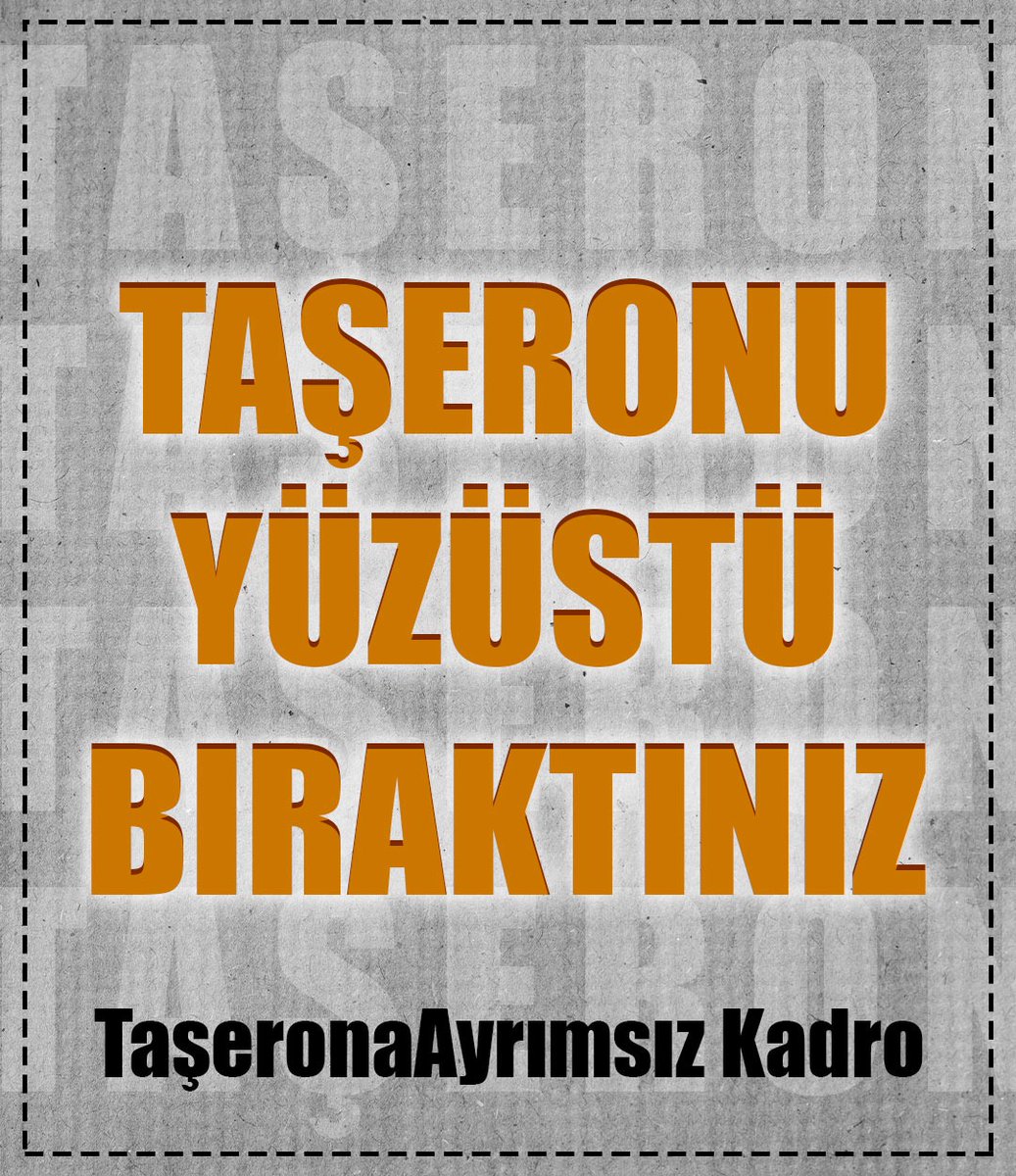 Taşeron olmak emeğin sömürülmesinin en acımasız biçimidir‼️
TaşeronKadro İstiyor
<a href="/RTErdogan/">Recep Tayyip Erdoğan</a> 
<a href="/iletisim/">T.C. İletişim Başkanlığı</a> 
<a href="/tcbestepe/">T.C. Cumhurbaşkanlığı</a>