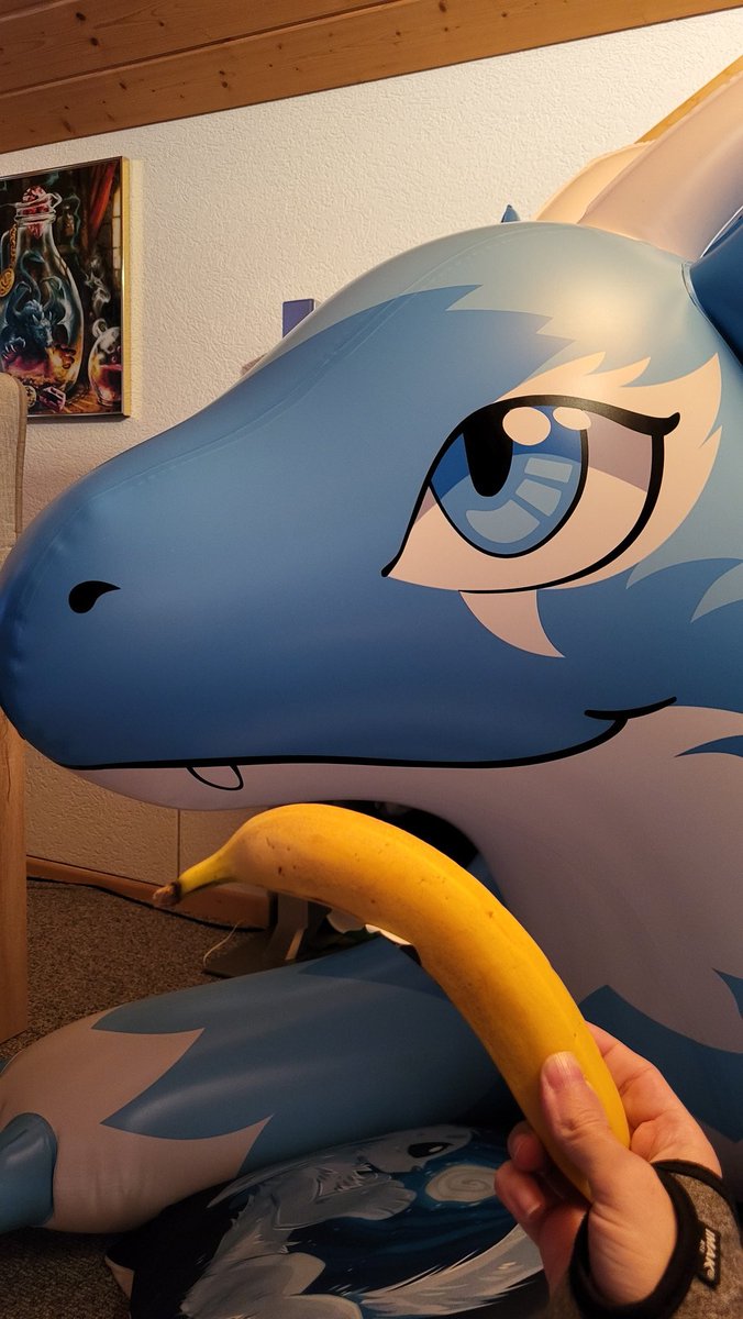DragonCuddle677's tweet photo. Is a Banana a good food for a dragon? 🤔😄 #inflatable #inflatabledragon #squeaky #inflatableanimal #SqueakySaturday https://t.co/COMQS0iysv