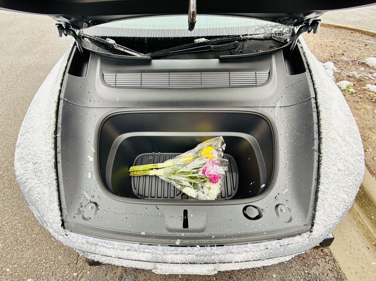 Frunk use case no. 139
Flowers for wife.