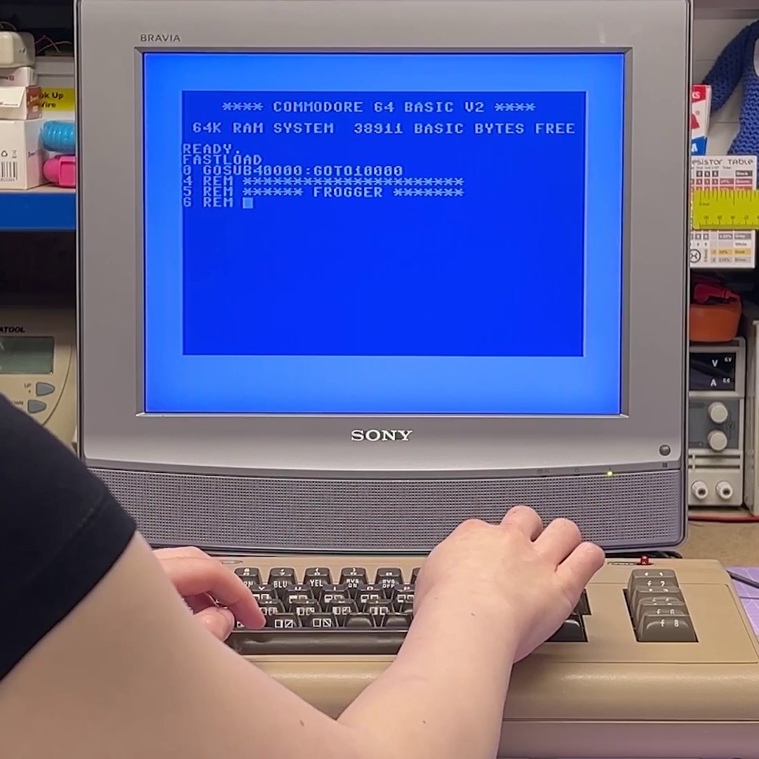KariLawler's tweet image. Who remembers typing in games from magazines then? ... New bumper &quot;Coding Again Like It&apos;s The 80s&quot; video out, where I try first hand at trying to type-in a listing, namely &quot;FROGGER&quot;, from the Oct 1994 edition of C&amp;amp;VG on my trusty #Commodore64 (cont.) ...