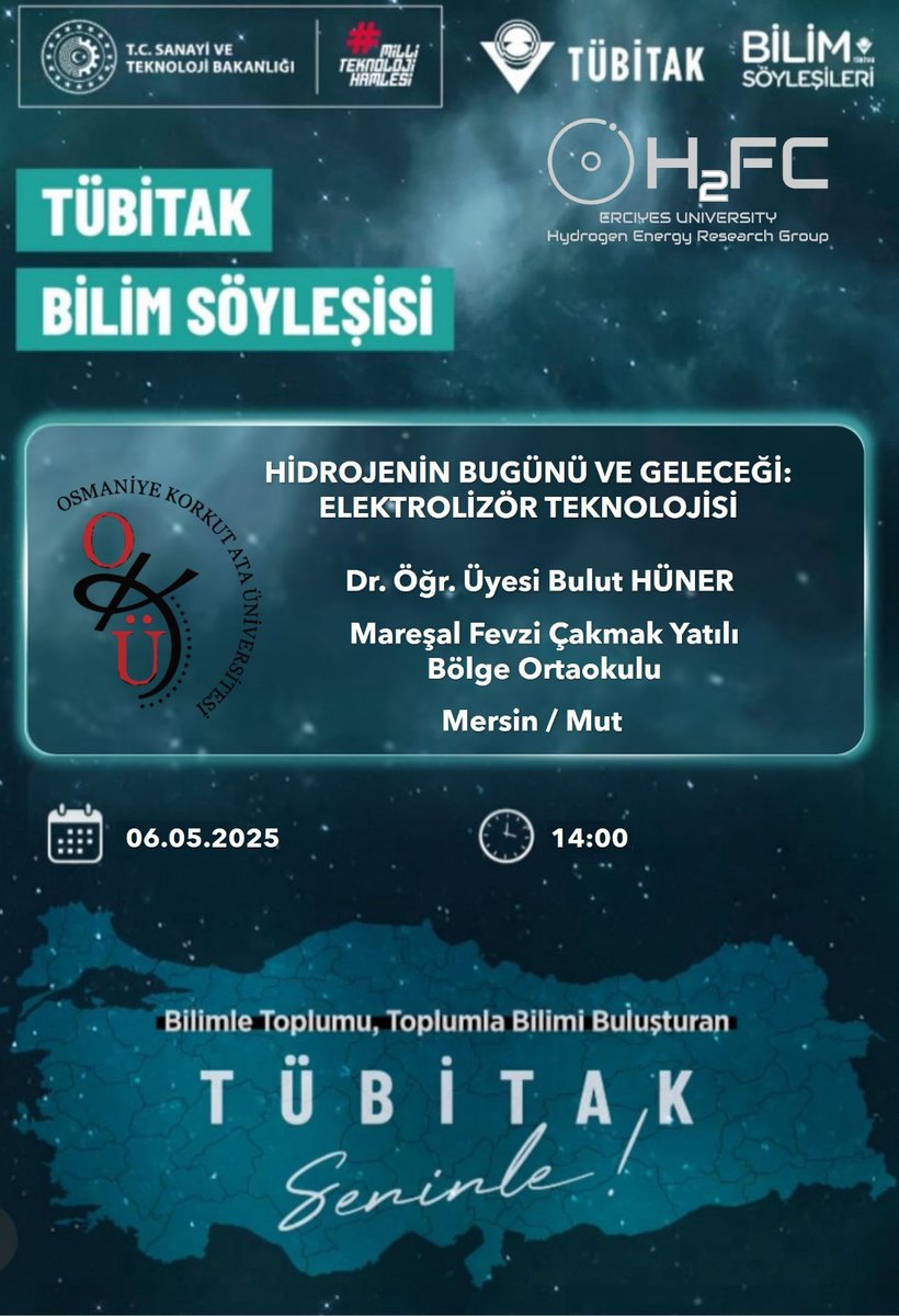 Okulumuzda gerçekleşecek olan Tübitak Bilim Söyleşisine katılımlarınızı bekleriz