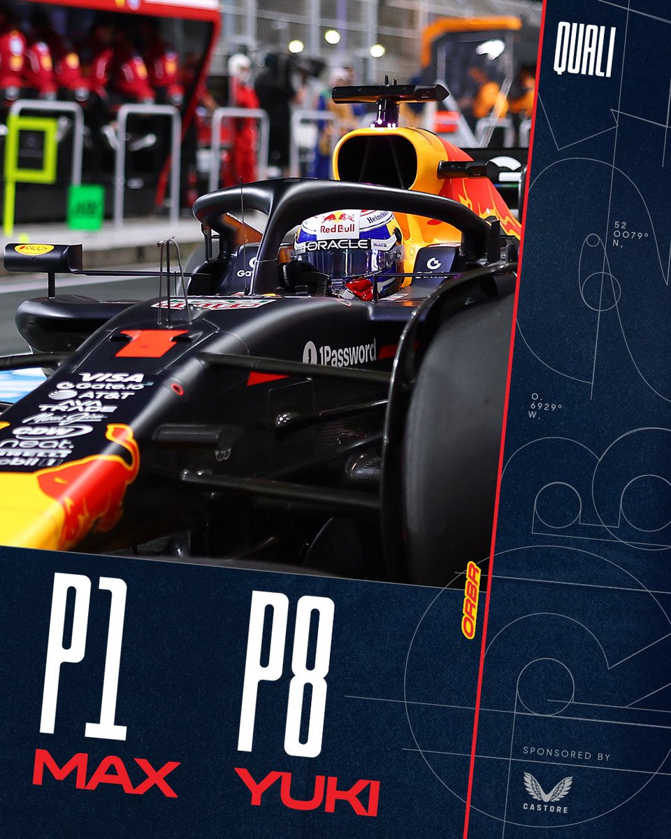 redbullracing's tweet photo. Not lost in the desert- just leading it 😏

P1 Max 💪, PIA, RUS, LEC, ANT, SAI, HAM, P8 Yuki, GAS, NOR

#F1 || #SaudiArabianGP https://t.co/FM8Zzhr9v1