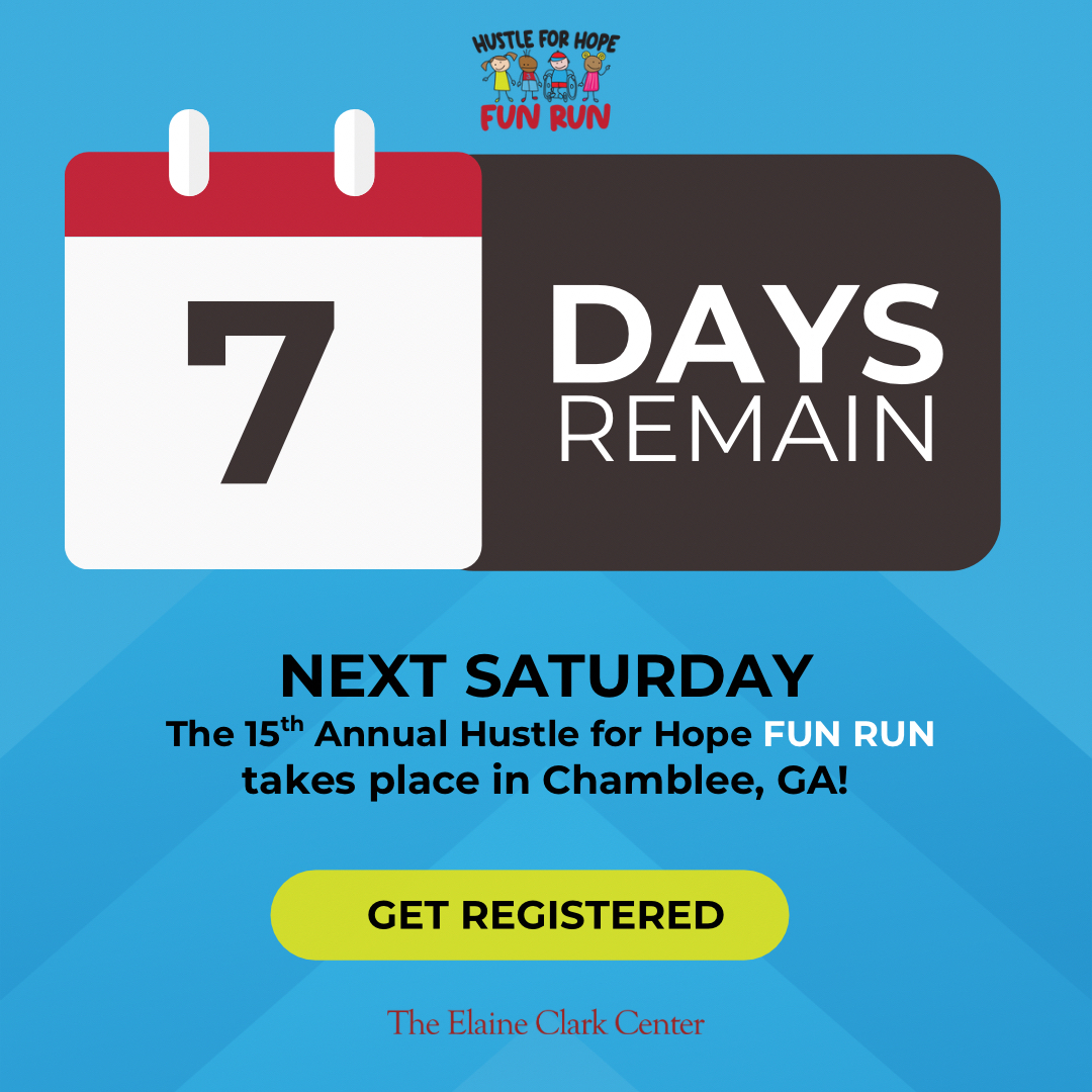 We’re exactly one week away from our 15th Annual Hustle for Hope Fun Run. Are you registered? If not, click the link in our bio and join the race! 👟❤️

#hustleforhope2025 #eccfunrun #elaineclarkcenter