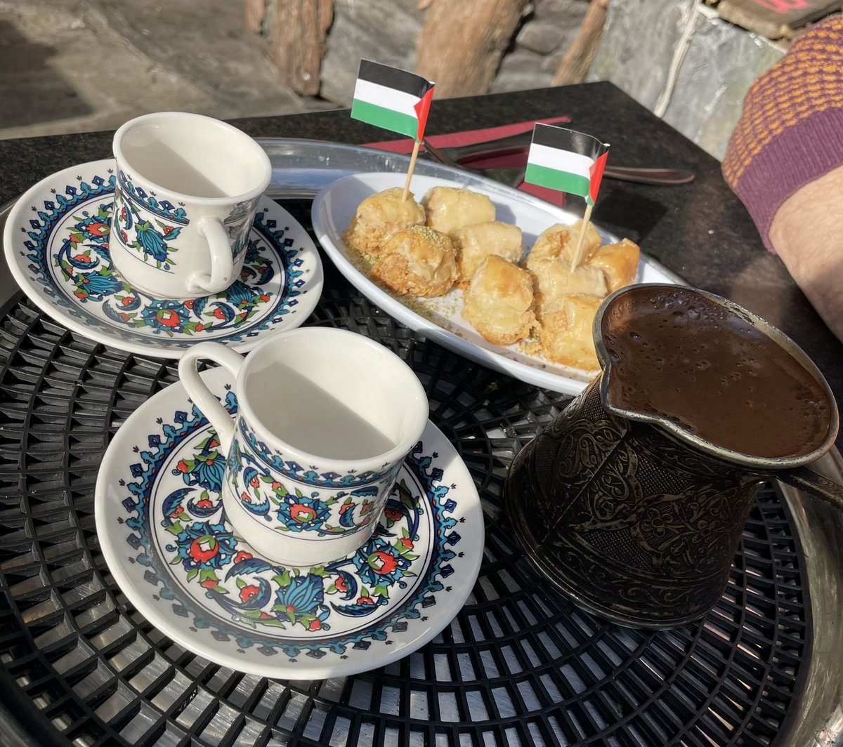 Palestinian cardamom coffee at Palestine House, London #FreePalestine