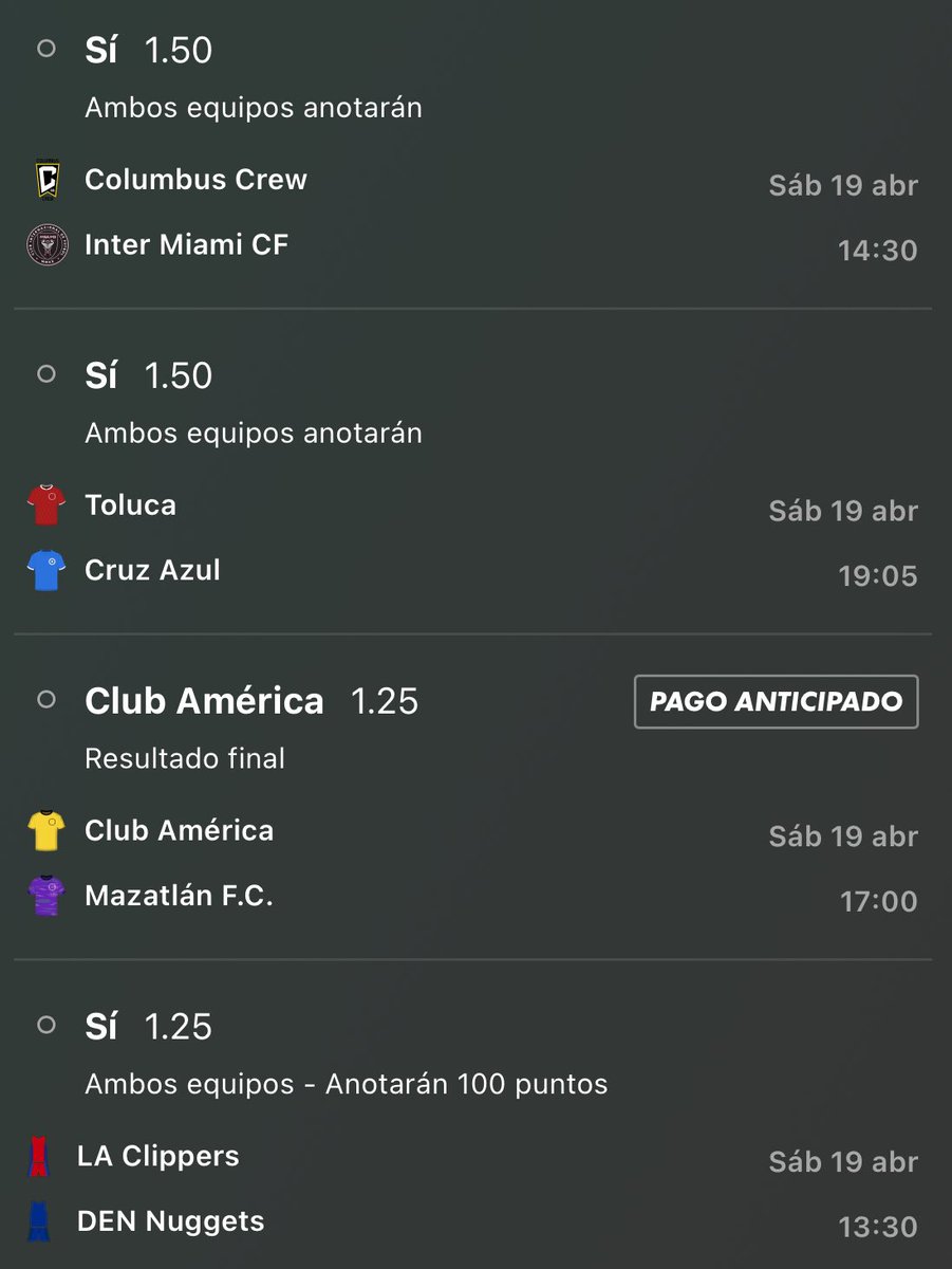rickpicksvip's tweet photo. #mamaley de Sábado! CUOTON 💎🎯 x3.51 vamos a triplicar hoy con #LigaMX #MLS y #NBAPlayoffs! https://t.co/QLMAJC3r6k