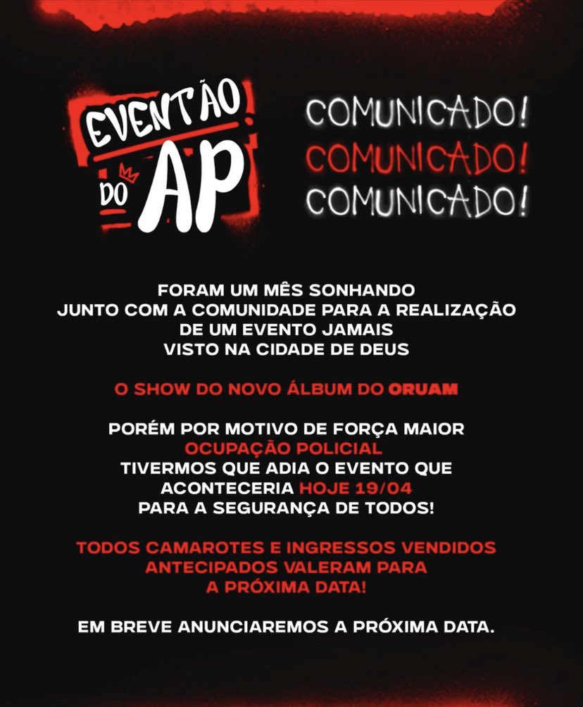 NOTA DE ESCLARECIMENTO 🚨🚨