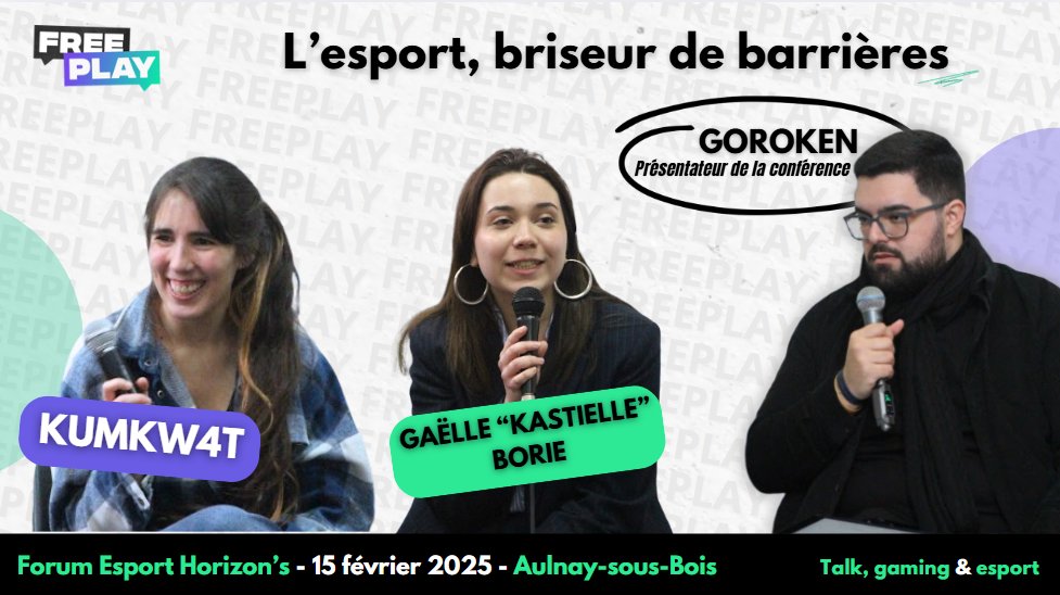 Briser les barrières avec l'esport ! 🎮 ❤️

Découvrez Kastielle, juriste en droit du travail et droit européen et notamment chez <a href="/TeamDiverGentes/">Team Divergentes</a> et <a href="/kumkw4t/">Kumkw4t</a> (que vous connaissez déjà !), host et caster sur les scènes Valorant et League of Legends ! 

Au sujet de cette conférence