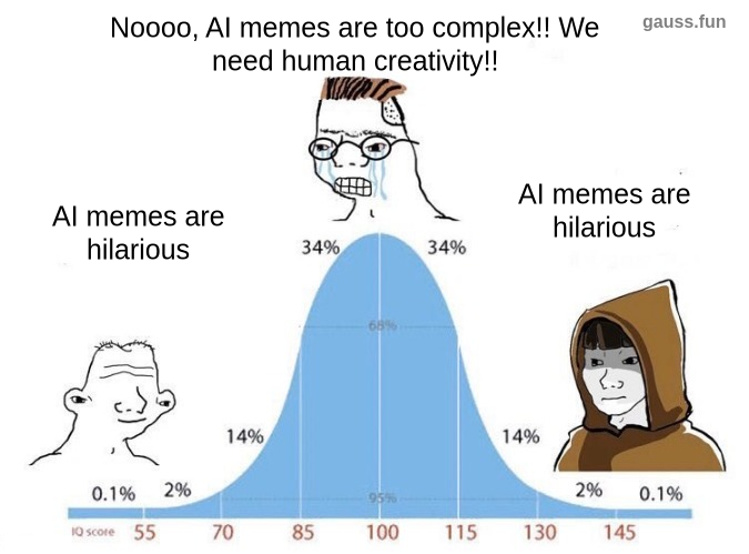 GaussIQ's tweet photo. @305__y AI memes: the future of humor or just a fad? https://t.co/eeEN86KpGk