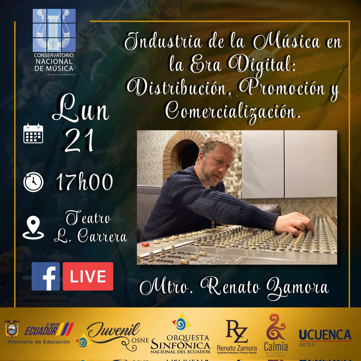 🚨𝐀𝐜𝐭𝐢𝐯𝐢𝐝𝐚𝐝𝐞𝐬 𝐥𝐮𝐧𝐞𝐬 𝟐𝟏 𝐝𝐞 𝐚𝐛𝐫𝐢𝐥 🚨
𝐄𝐍𝐂𝐔𝐄𝐍𝐓𝐑𝐎 𝐀𝐂𝐀𝐃É𝐌𝐈𝐂𝐎 ⁣
𝐏𝐨𝐫 𝐥𝐨𝐬 𝟏𝟐𝟓 𝐚ñ𝐨𝐬 𝐝𝐞 𝐧𝐮𝐞𝐬𝐭𝐫𝐨 𝐂𝐨𝐧𝐬𝐞𝐫𝐯𝐚𝐭𝐨𝐫𝐢𝐨.⁣
#atención
#informativo
#CNM2025 #SoyConservatorio #soycnm #cnm   #Ecuador #Quito