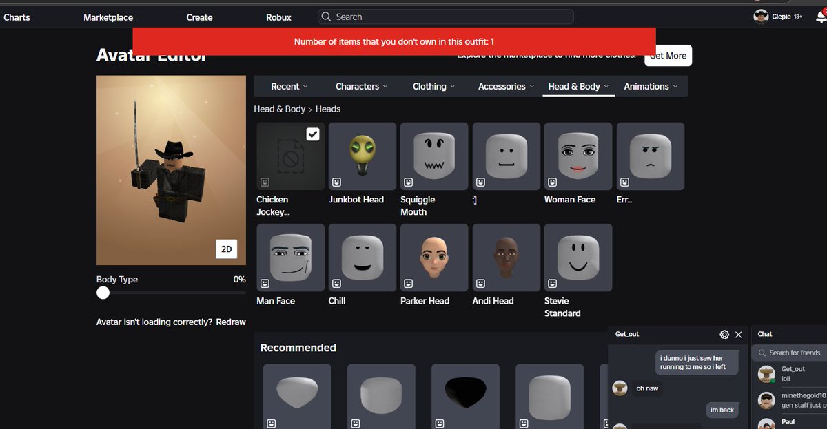 Glepiee's tweet photo. I literally bought this days ago. they havent even sent the refund message. @Roblox https://t.co/yzUDWIfVcD