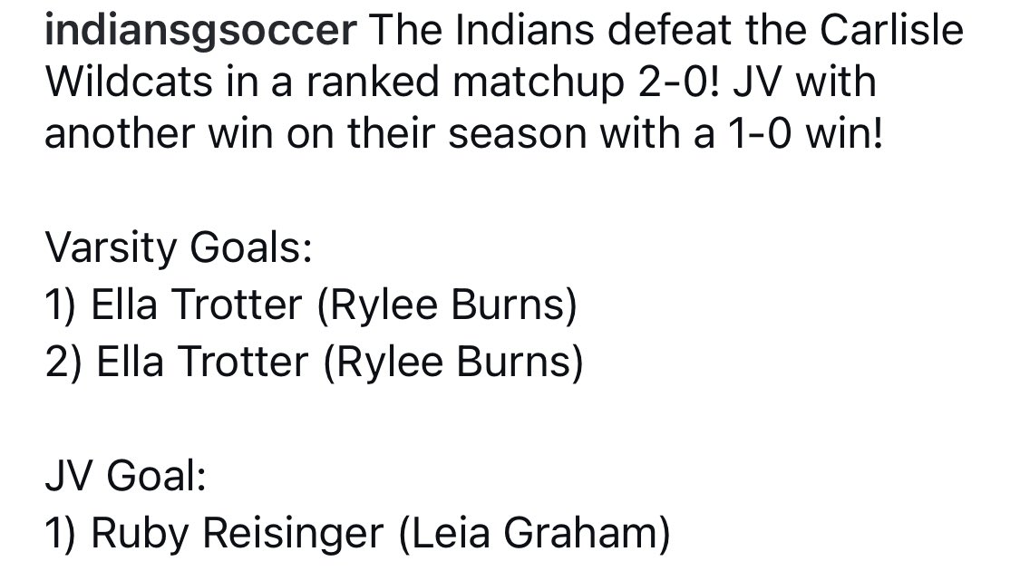 Indianola Girls Soccer (@indiansgsoccer) on Twitter photo 
