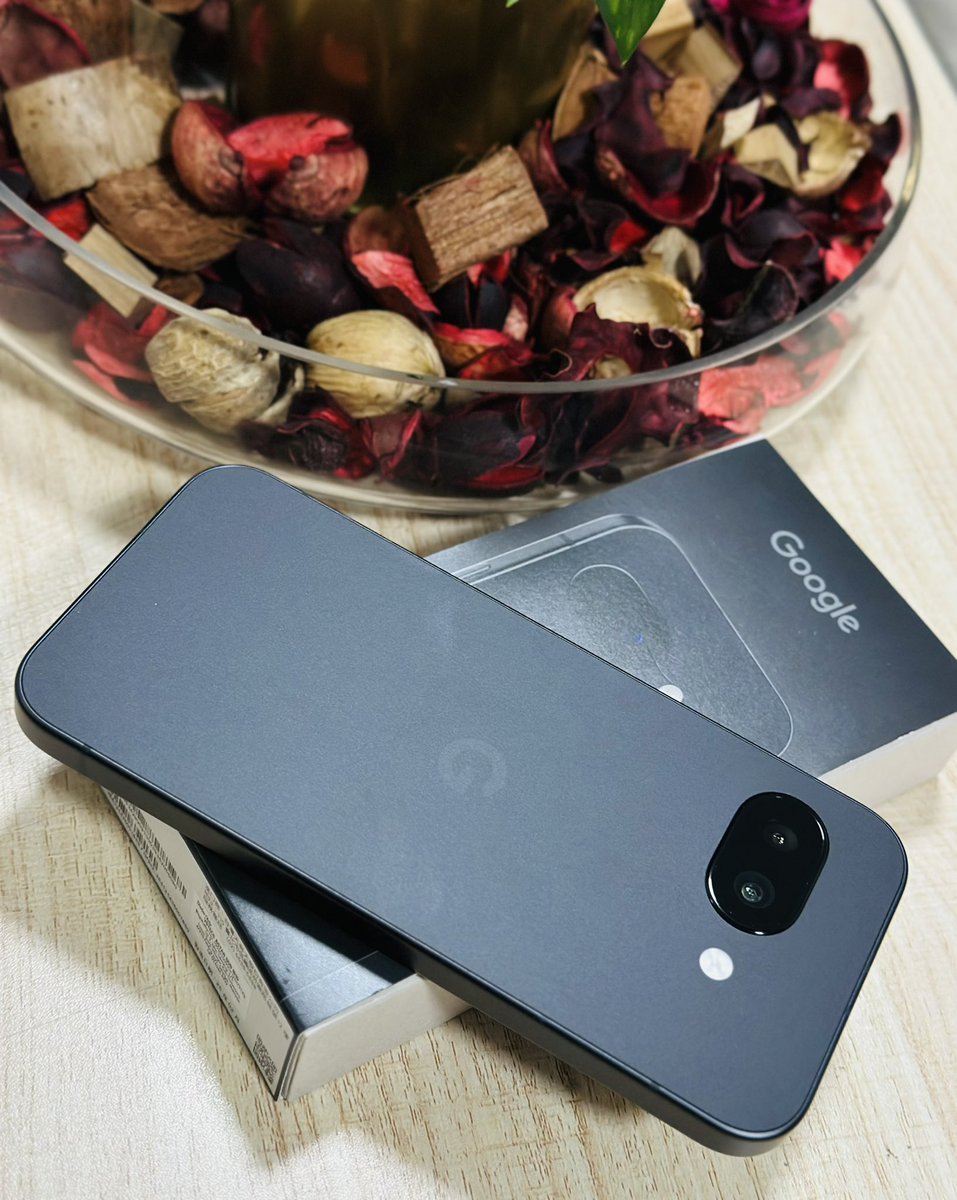 Finally got my hands on the new #Pixel9a ! Loving the camera already 📷 #Google