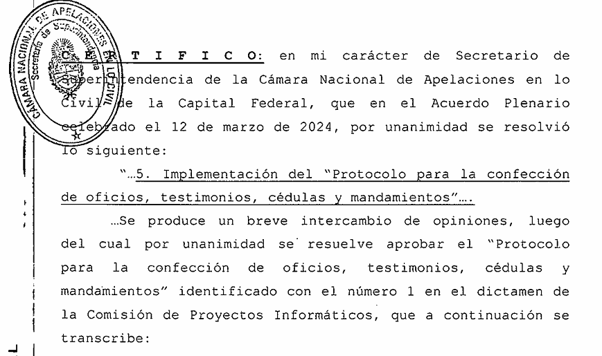 ElMundoJuridico's tweet photo. 🧐 El "Protocolo para la confección de oficios, testimonios, cedulas y mandamientos" dictado por la Cámara Nacional de Apelaciones en lo Civil dispone que  "quedarán a cargo del juzgado o tribunal, realizar las  modificaciones del proyecto que se estimen necesarias y solo  podrá observarse el documento, cuando el error y/u omisión  sean considerados sustanciales".