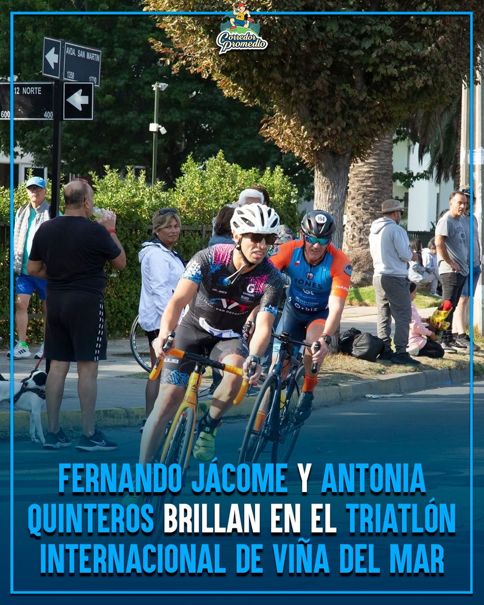 CorredorProm's tweet photo. [CHI 🇨🇱] Fernando Jácome y Antonia Quinteros brillan en el Triatlón Internacional de Viña del Mar 🏊🏻‍♂️🚴🏼🏃🏻
🔗: https://t.co/xTSNpJfzao https://t.co/EX7uEMTAH6