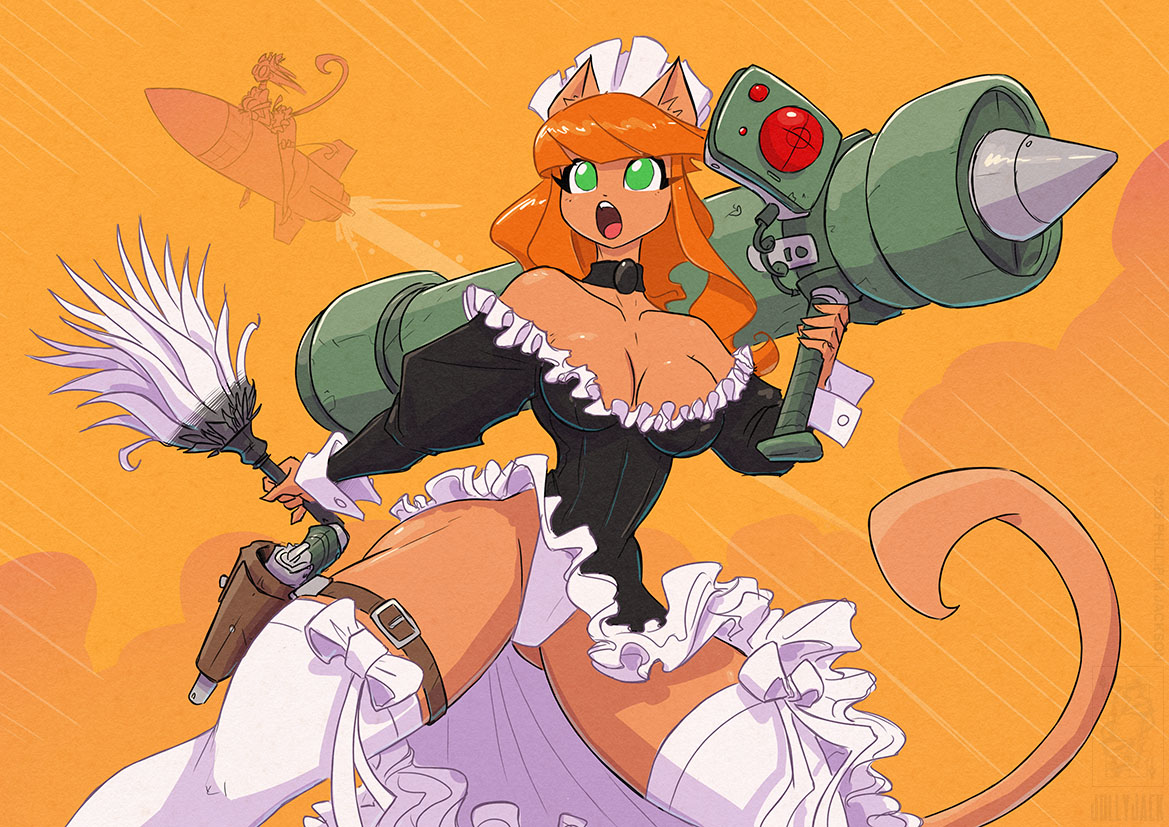 Caturday.
Redraw of the pic I lost yesterday.