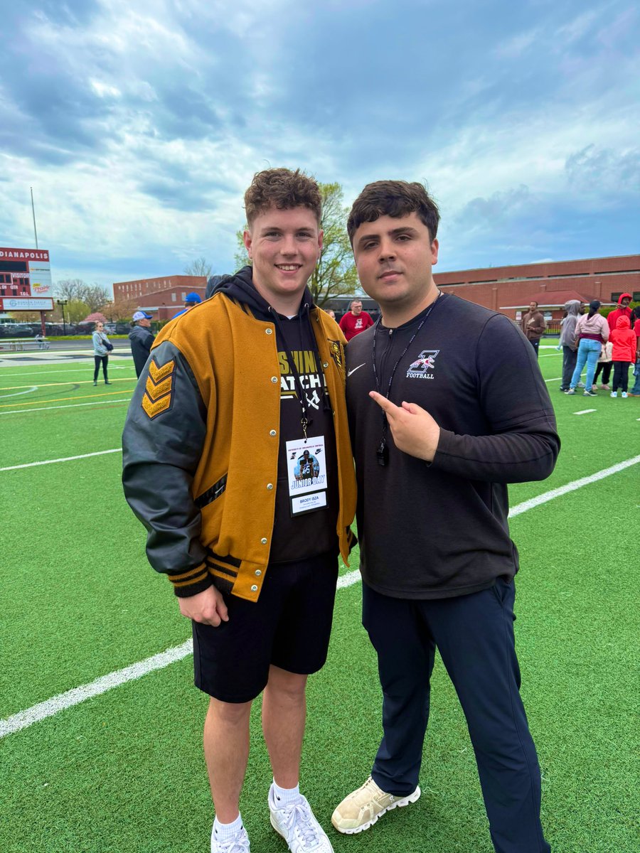Brody Isza (@brody_isza) on Twitter photo Had a great visit with <a href="/UIndyFB/">UIndy Football</a>! Thank you <a href="/KeeversChris/">Chris Keevers</a> and <a href="/NathanPapandrea/">Nathan Papandrea</a> for the great hospitality and game day experience!
<a href="/HatchetGridiron/">Washington Hatchet Football</a> Had a great visit with <a href="/UIndyFB/">UIndy Football</a>! Thank you <a href="/KeeversChris/">Chris Keevers</a> and <a href="/NathanPapandrea/">Nathan Papandrea</a> for the great hospitality and game day experience!
<a href="/HatchetGridiron/">Washington Hatchet Football</a>