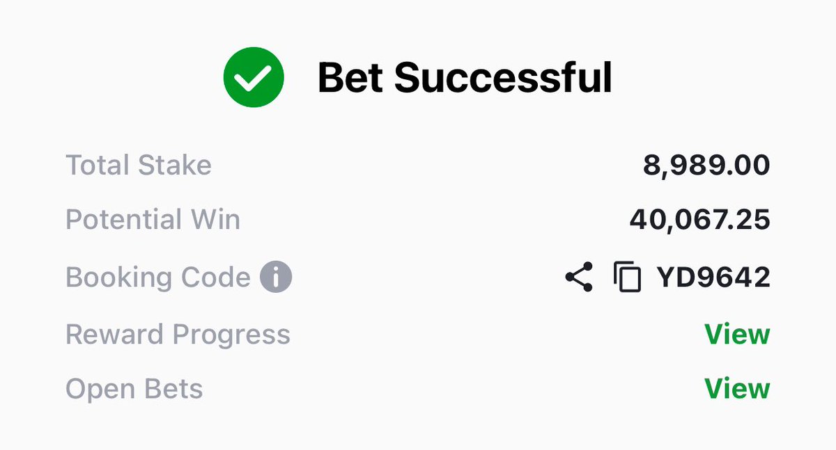 Wake up to boom 🤯 

Repost &amp; drop sportybet ID if you need stake power 
Let’s Go 🚀